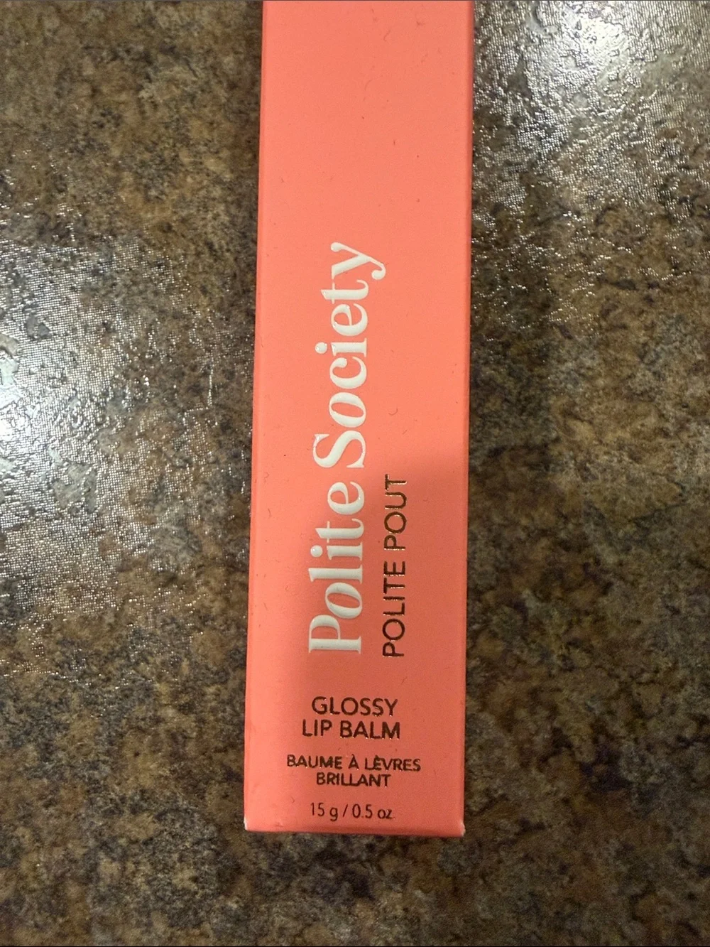 Brand new - Polite Society Polite Pout Glossy Lip Balm - Peach Bellini